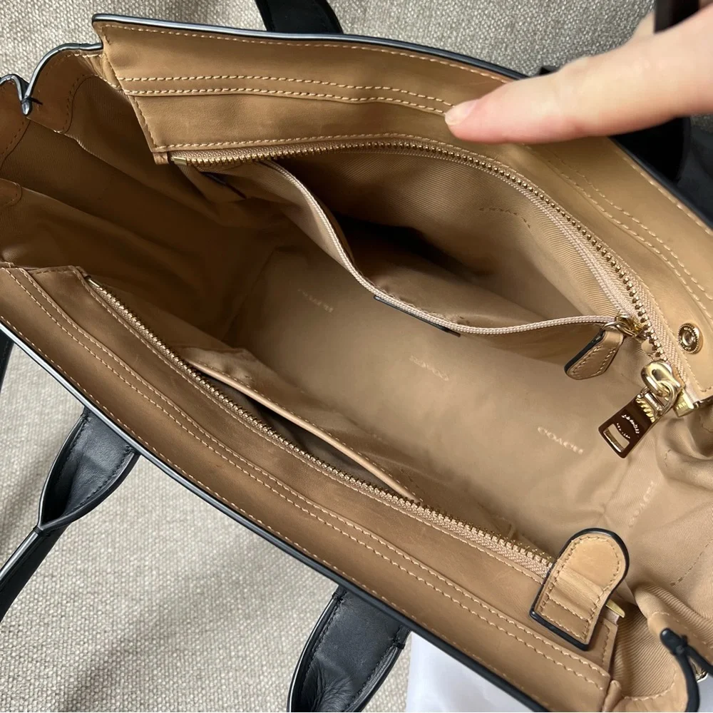 COACH Swagger 27 in Colorblock Light Gold Chalk Multi - Picture 10 of 16